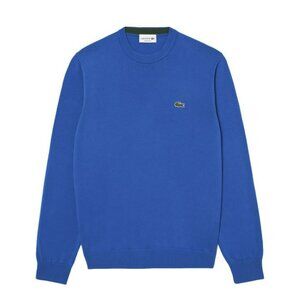 Lacoste Organic Cotton Bright Blue Knit Pullover Sweater